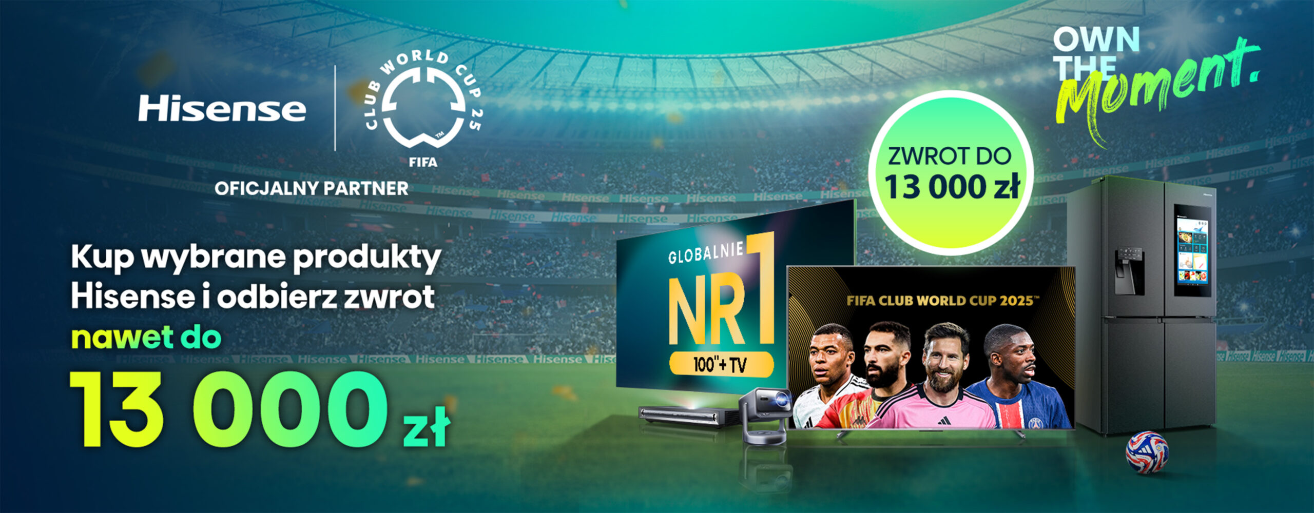 Kup wybrane produkty Hisense, zarejestruj zakup i odbierz zwrot
