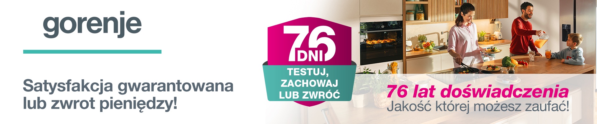 Kup urządzenia Gorenje – testuj, zachowaj lub zwróć!